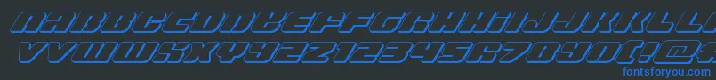 Capricus3Dital Font – Blue Fonts on Black Background