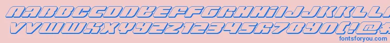 Capricus3Dital Font – Blue Fonts on Pink Background