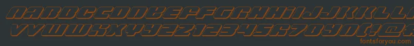 Capricus3Dital Font – Brown Fonts on Black Background