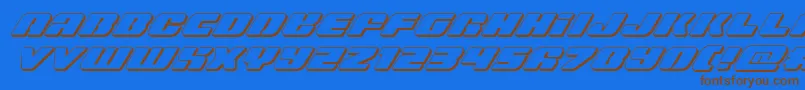 Capricus3Dital Font – Brown Fonts on Blue Background