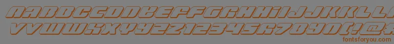 Capricus3Dital Font – Brown Fonts on Gray Background