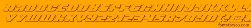 Capricus3Dital Font – Brown Fonts on Orange Background