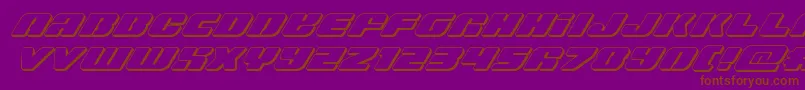 Capricus3Dital Font – Brown Fonts on Purple Background