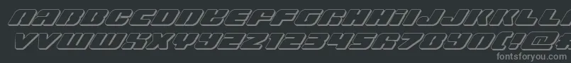 Capricus3Dital Font – Gray Fonts on Black Background