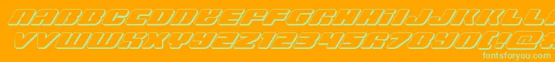 Capricus3Dital Font – Green Fonts on Orange Background