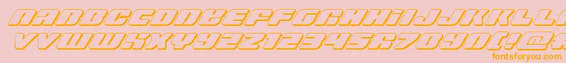 Capricus3Dital Font – Orange Fonts on Pink Background