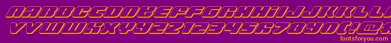 Capricus3Dital Font – Orange Fonts on Purple Background