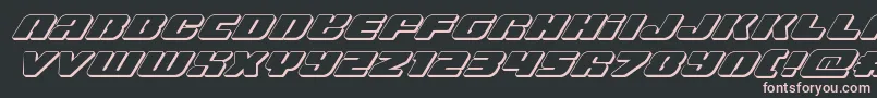 Шрифт Capricus3Dital – розовые шрифты на чёрном фоне