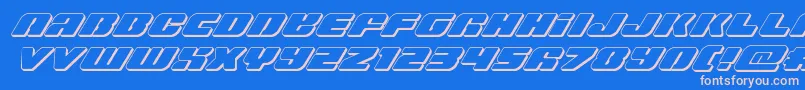 Capricus3Dital Font – Pink Fonts on Blue Background