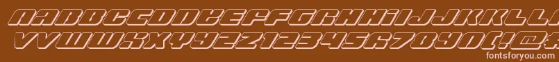 Capricus3Dital-fontti – vaaleanpunaiset fontit ruskealla taustalla