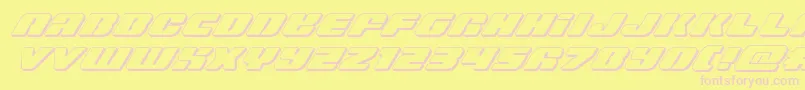 Capricus3Dital Font – Pink Fonts on Yellow Background