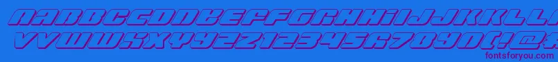 Capricus3Dital Font – Purple Fonts on Blue Background