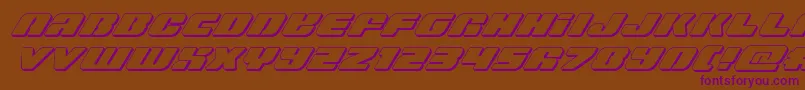 Capricus3Dital Font – Purple Fonts on Brown Background