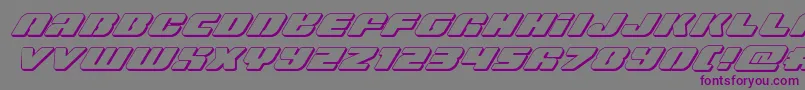 Capricus3Dital Font – Purple Fonts on Gray Background