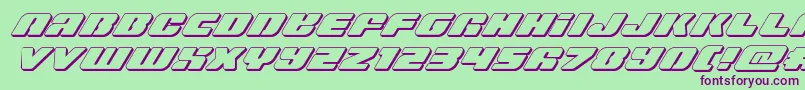 Capricus3Dital Font – Purple Fonts on Green Background