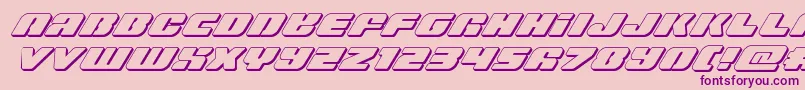Capricus3Dital Font – Purple Fonts on Pink Background