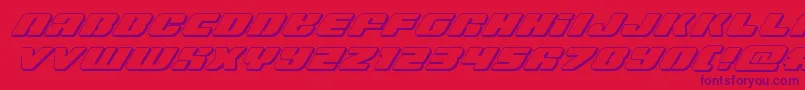 Capricus3Dital Font – Purple Fonts on Red Background