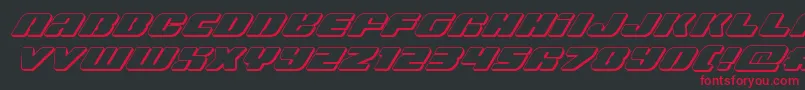 Capricus3Dital Font – Red Fonts on Black Background