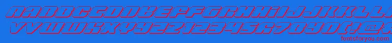 Шрифт Capricus3Dital – красные шрифты на синем фоне