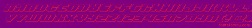 Шрифт Capricus3Dital – красные шрифты на фиолетовом фоне