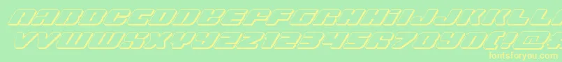 Czcionka Capricus3Dital – żółte czcionki na zielonym tle