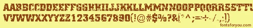 Cityn22 Font – Brown Fonts on Yellow Background