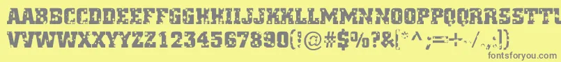 Cityn22 Font – Gray Fonts on Yellow Background