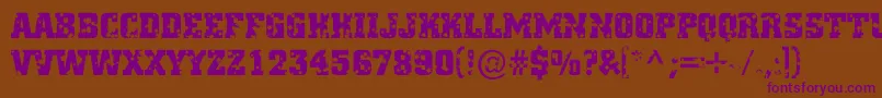 Cityn22-Schriftart – Violette Schriften auf braunem Hintergrund