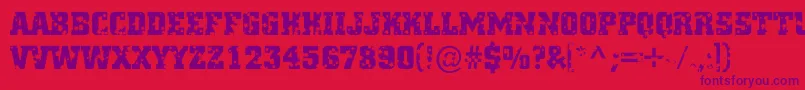 Cityn22 Font – Purple Fonts on Red Background