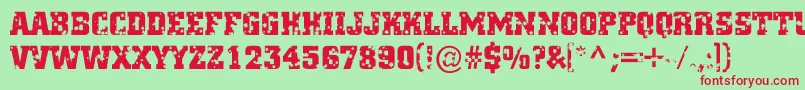 Cityn22 Font – Red Fonts on Green Background