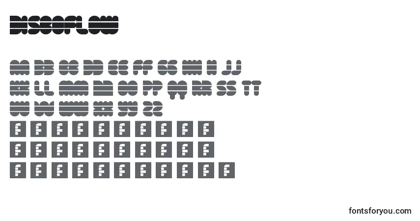 Fuente DiscoFlow - alfabeto, números, caracteres especiales