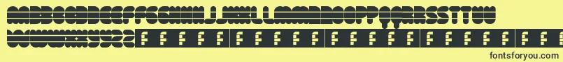 DiscoFlow-fontti – mustat fontit keltaisella taustalla