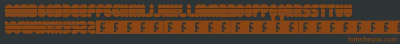 DiscoFlow Font – Brown Fonts on Black Background