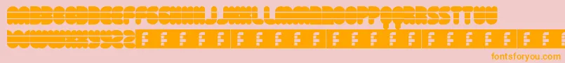 DiscoFlow Font – Orange Fonts on Pink Background