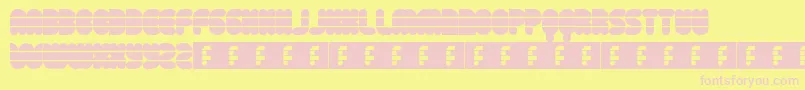 DiscoFlow Font – Pink Fonts on Yellow Background