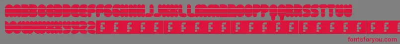 フォントDiscoFlow – 赤い文字の灰色の背景