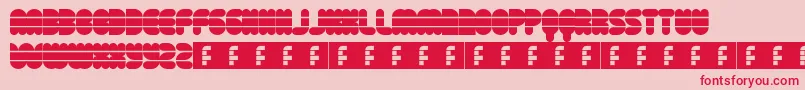 DiscoFlow-fontti – punaiset fontit vaaleanpunaisella taustalla
