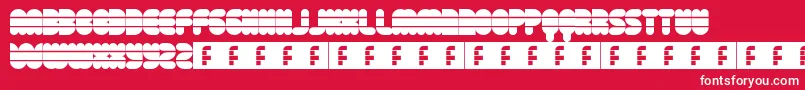 フォントDiscoFlow – 赤い背景に白い文字