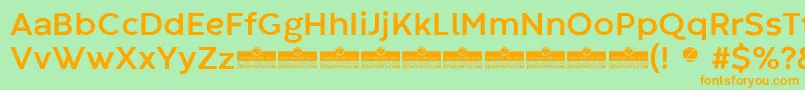CodecWarmBoldTrial Font – Orange Fonts on Green Background