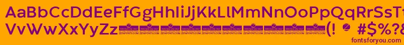 CodecWarmBoldTrial Font – Purple Fonts on Orange Background