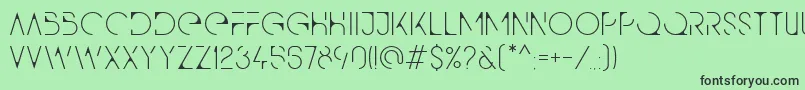 Qg Font – Black Fonts on Green Background