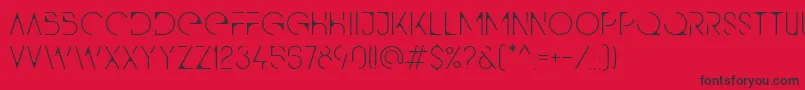 フォントQg – 赤い背景に黒い文字
