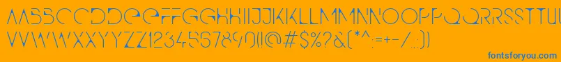 Qg Font – Blue Fonts on Orange Background