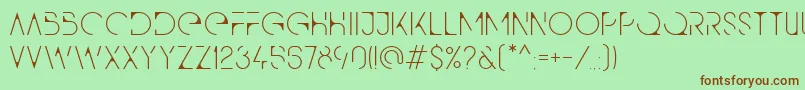 Qg Font – Brown Fonts on Green Background