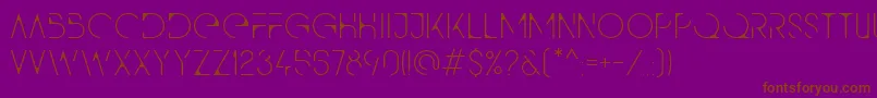 Qg-fontti – ruskeat fontit violetilla taustalla