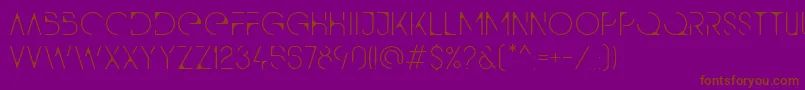 Qg Font – Brown Fonts on Purple Background