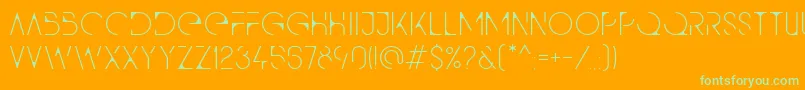 Qg Font – Green Fonts on Orange Background