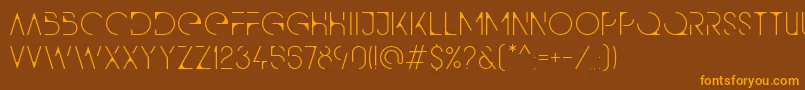 Qg Font – Orange Fonts on Brown Background