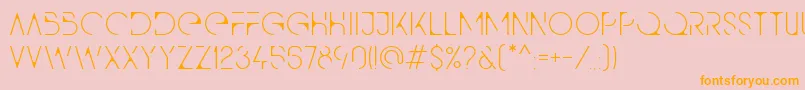 Qg Font – Orange Fonts on Pink Background