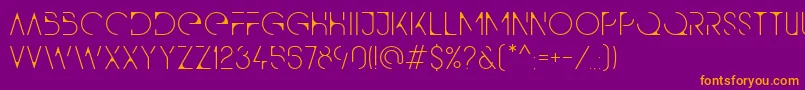 Qg Font – Orange Fonts on Purple Background